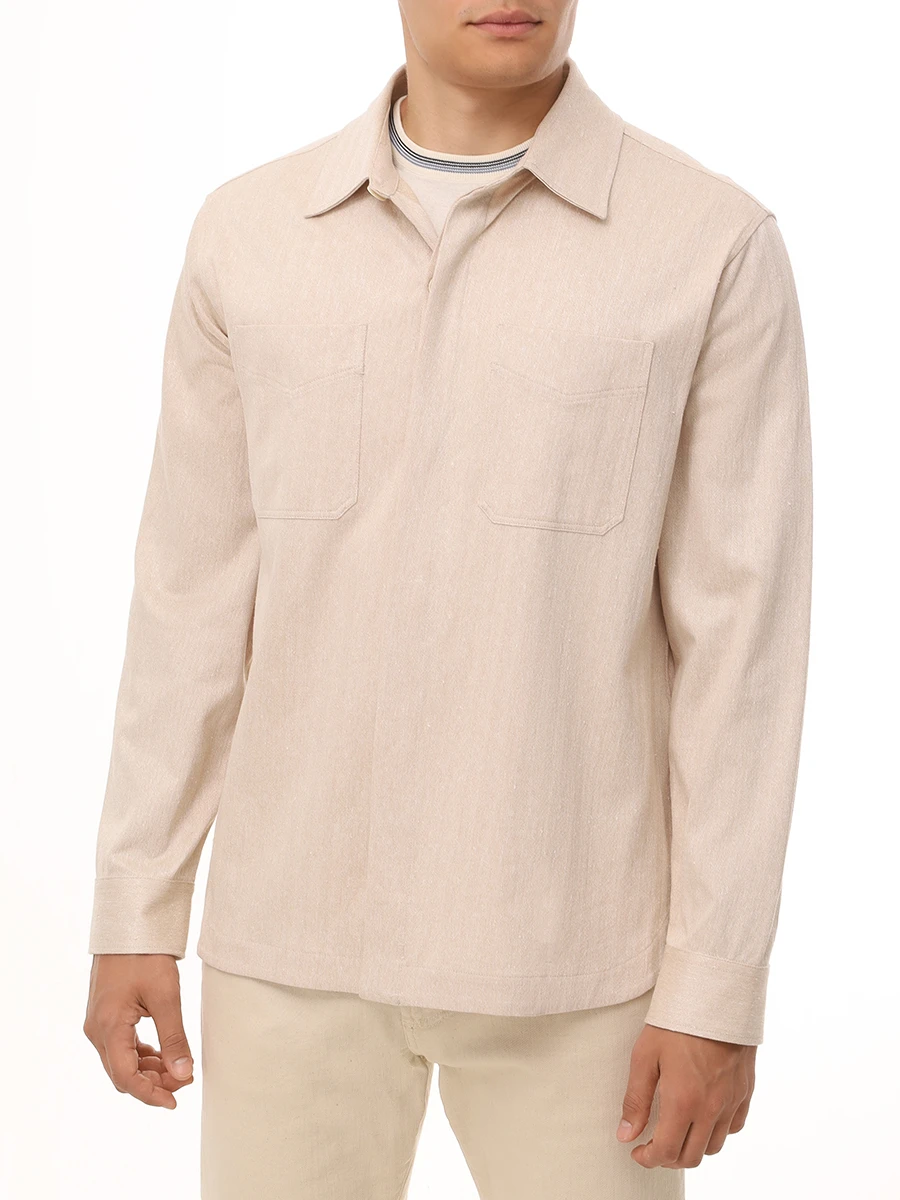 Рубашка из хлопка и льна