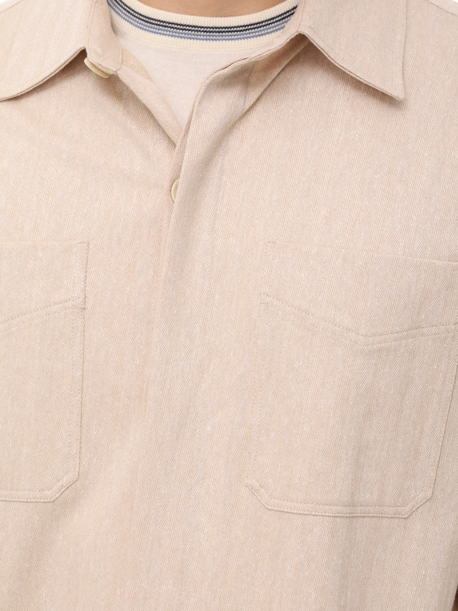 Рубашка из хлопка и льна