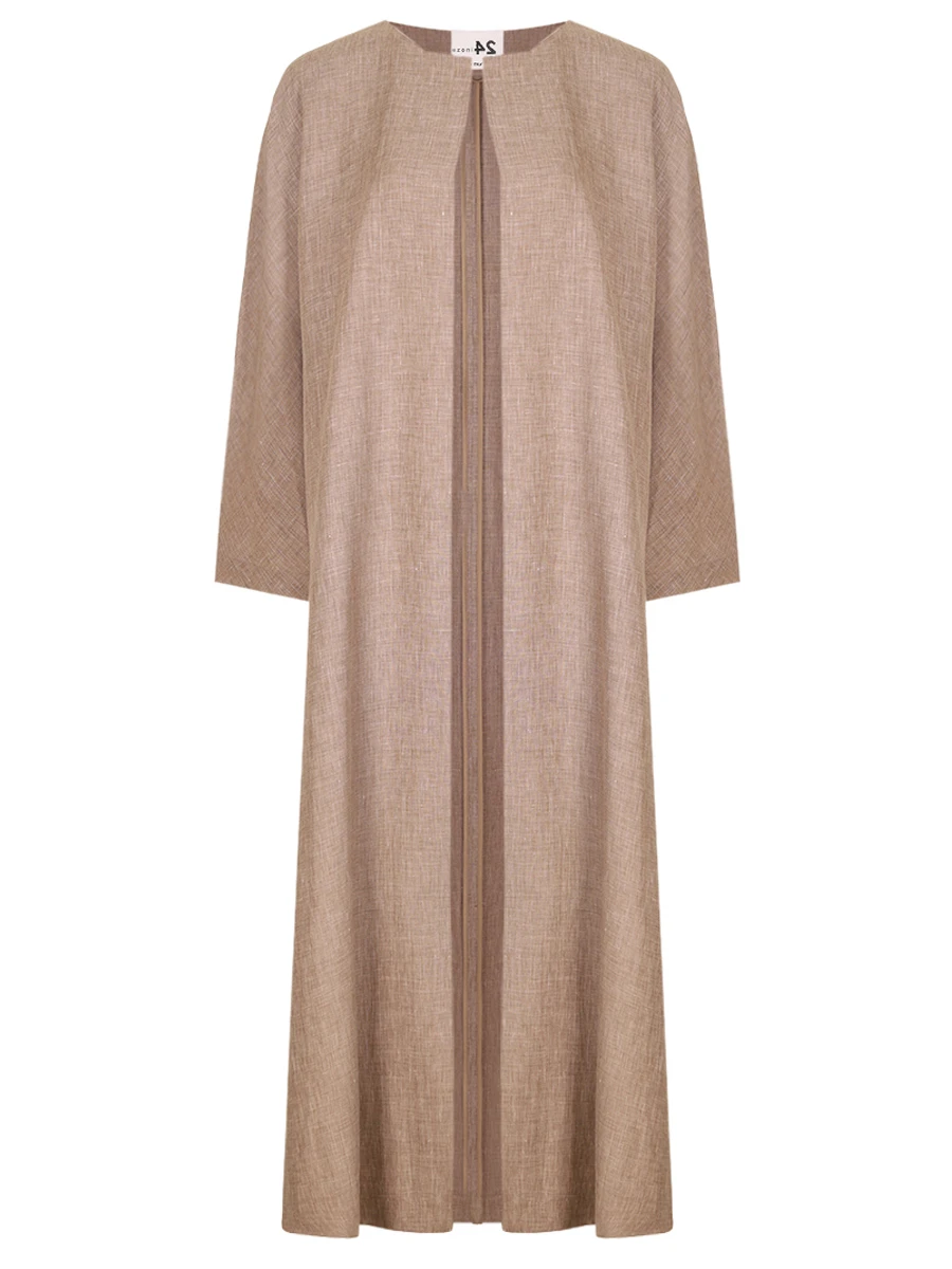 Пальто из льна и шерсти