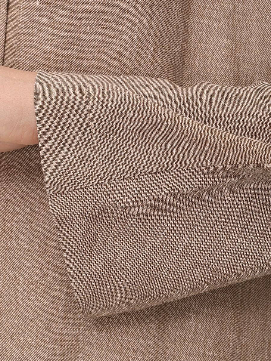 Пальто из льна и шерсти