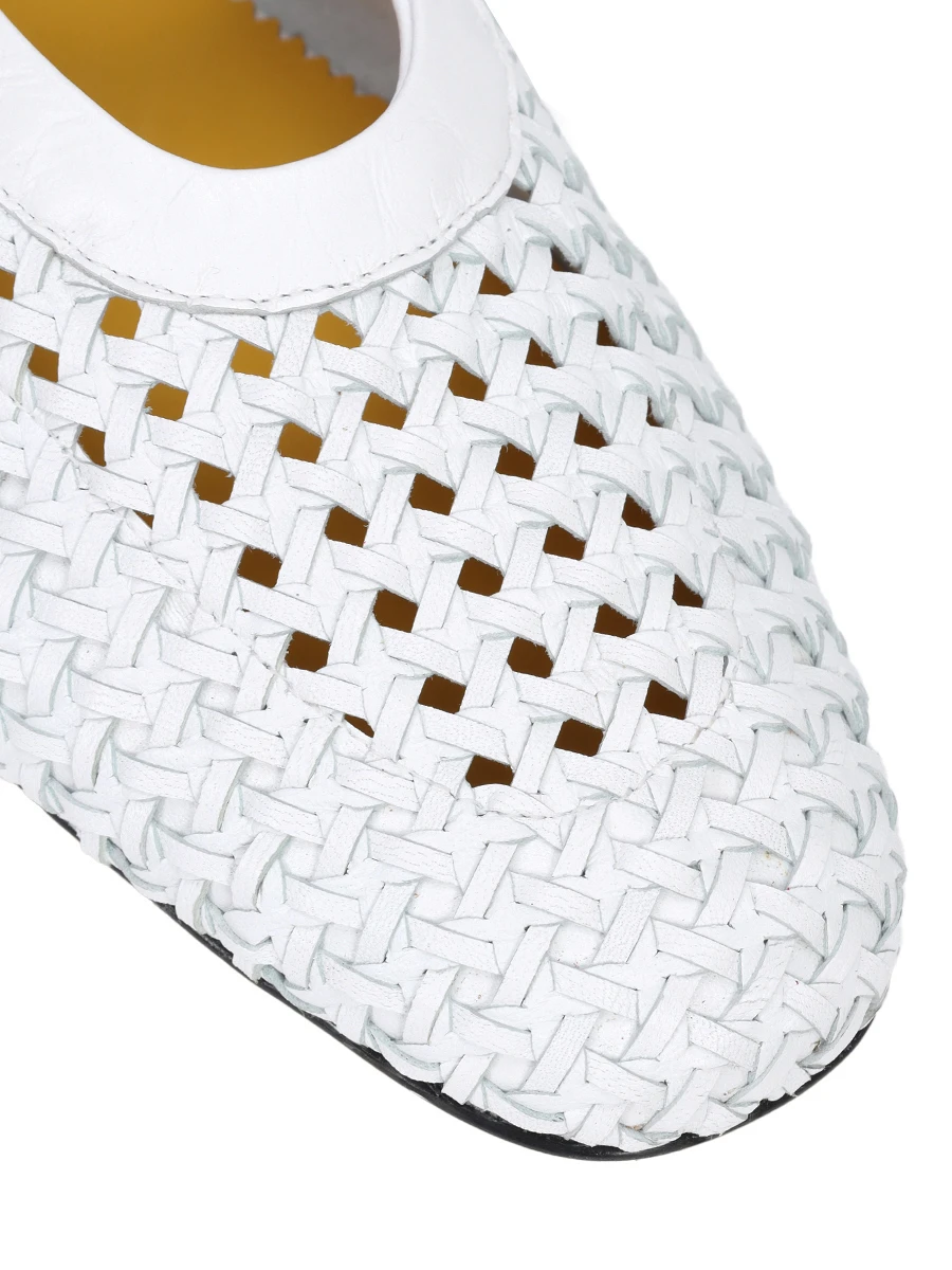 Балетки кожаные