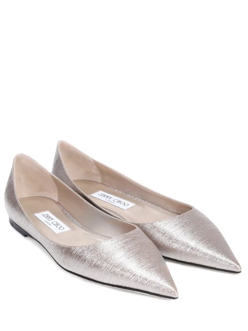 Балетки кожаные Love Flat JIMMY CHOO