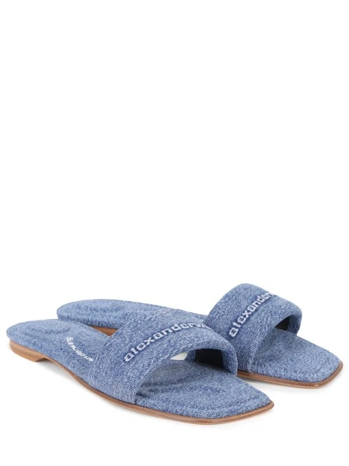 Шлепанцы джинсовые ALEXANDER WANG