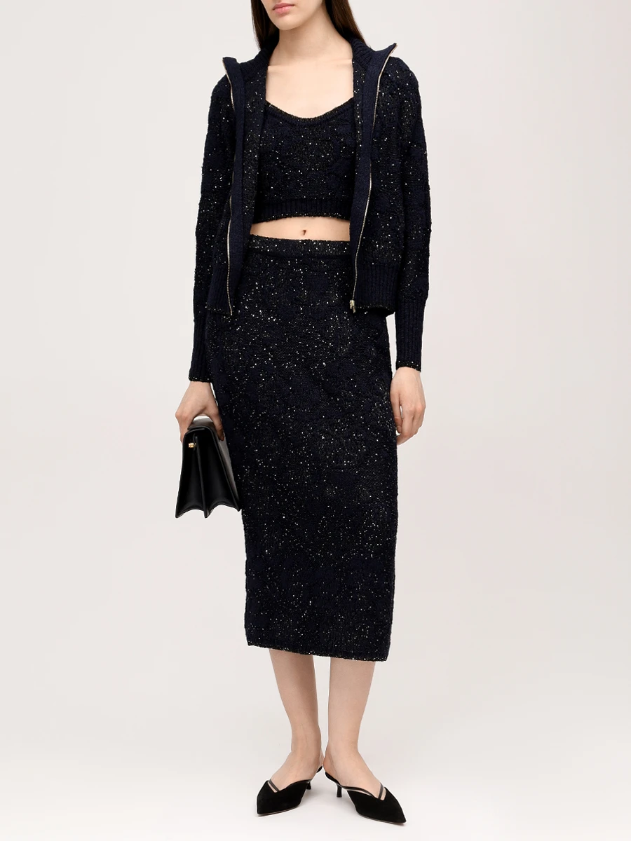 Юбка с пайетками