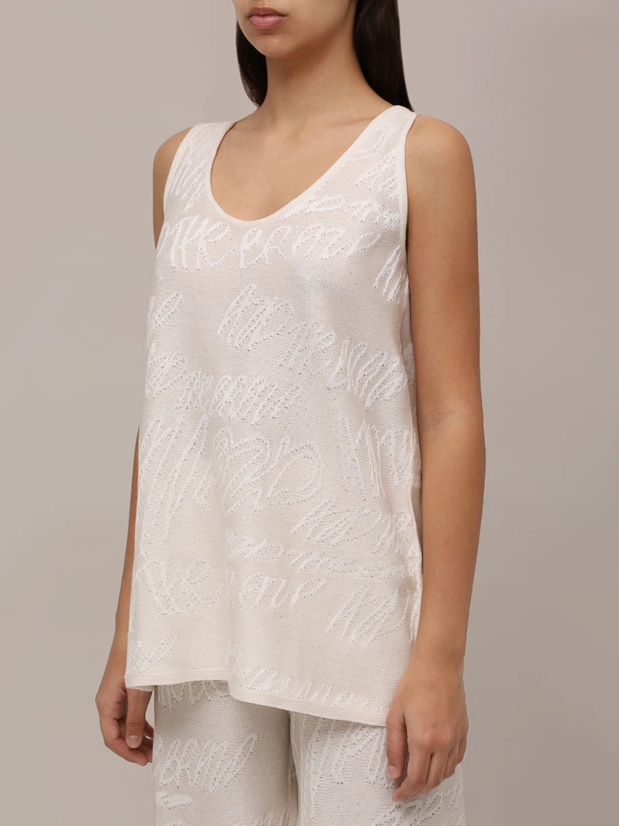 Топ из хлопка и вискозы