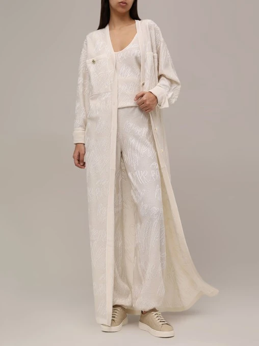 Топ из хлопка и вискозы AND THE BRAND