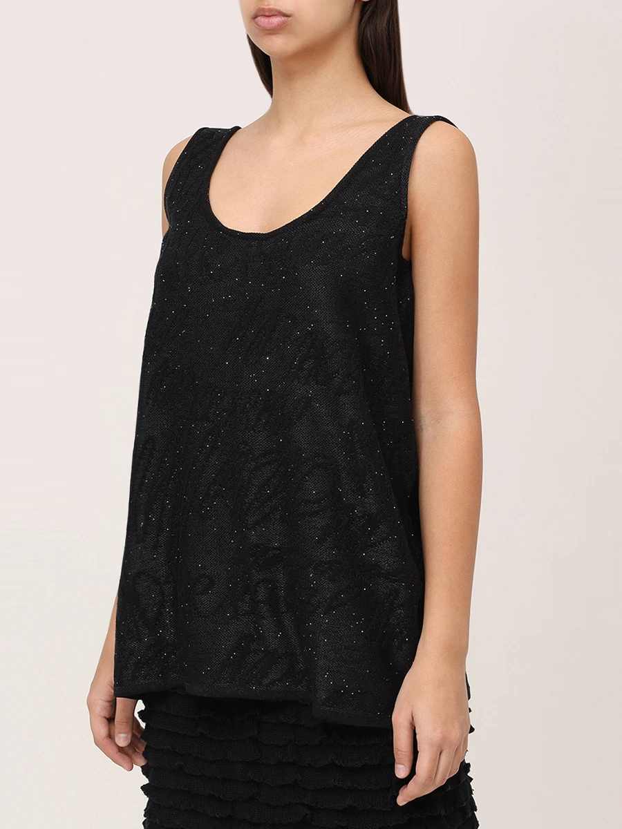 Топ из хлопка и вискозы