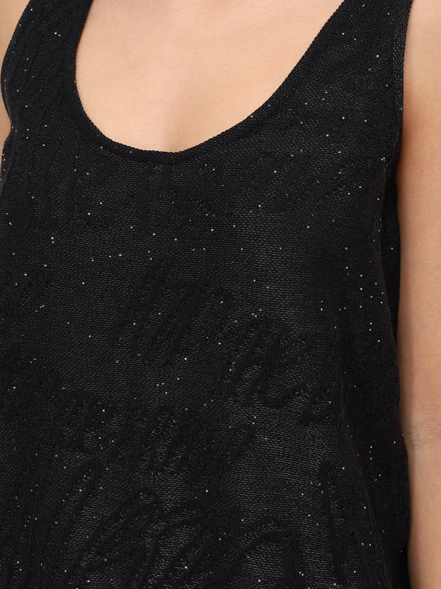 Топ из хлопка и вискозы