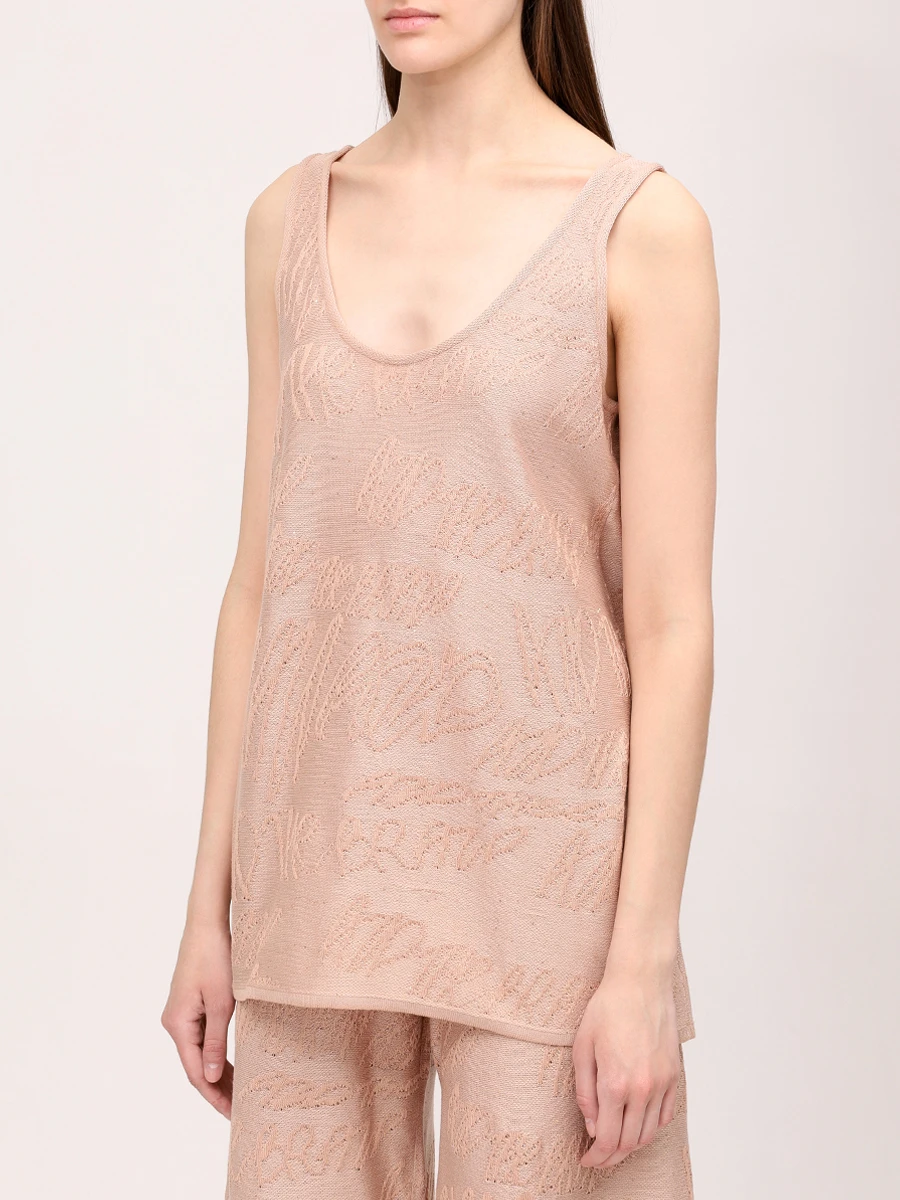 Топ из хлопка и вискозы