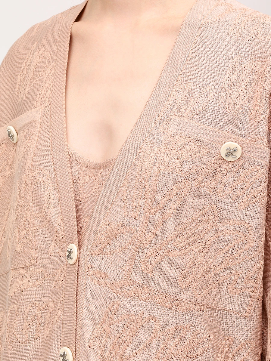 Кардиган из хлопка и вискозы