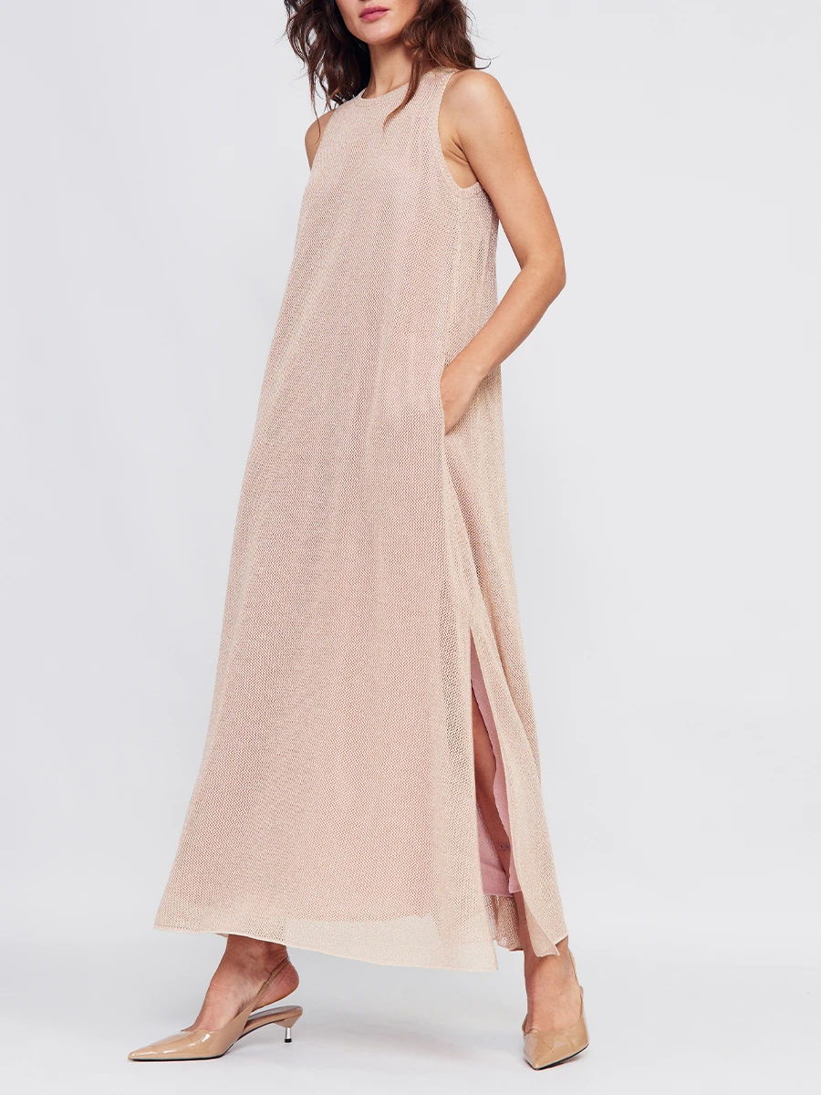 Платье из вискозы с люрексом