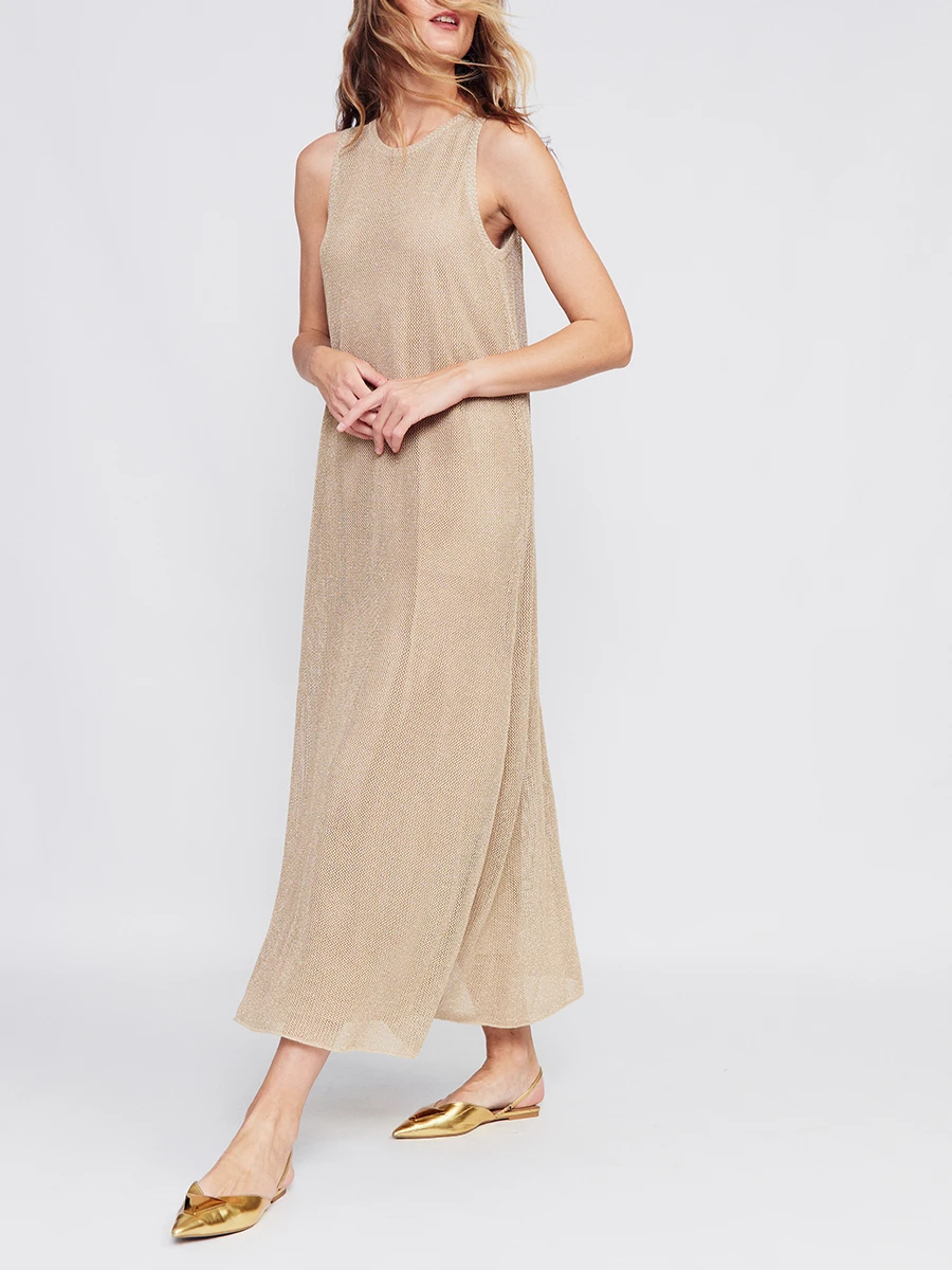 Платье из вискозы с люрексом