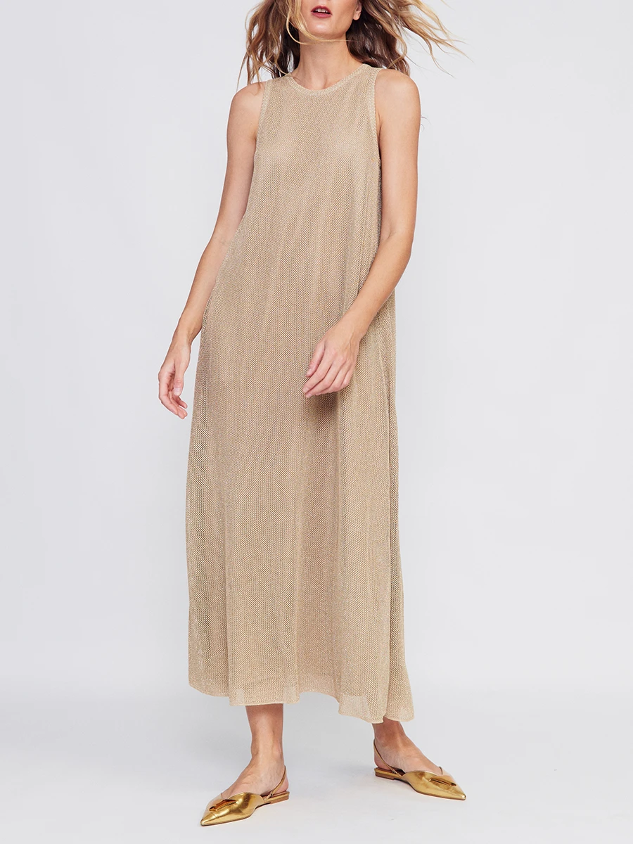 Платье из вискозы с люрексом