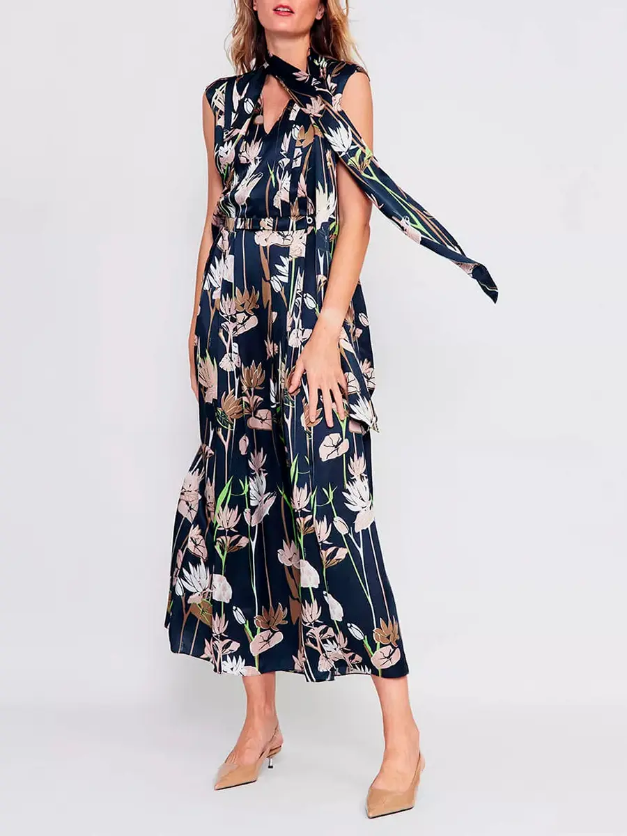 Платье из хлопка и шелка