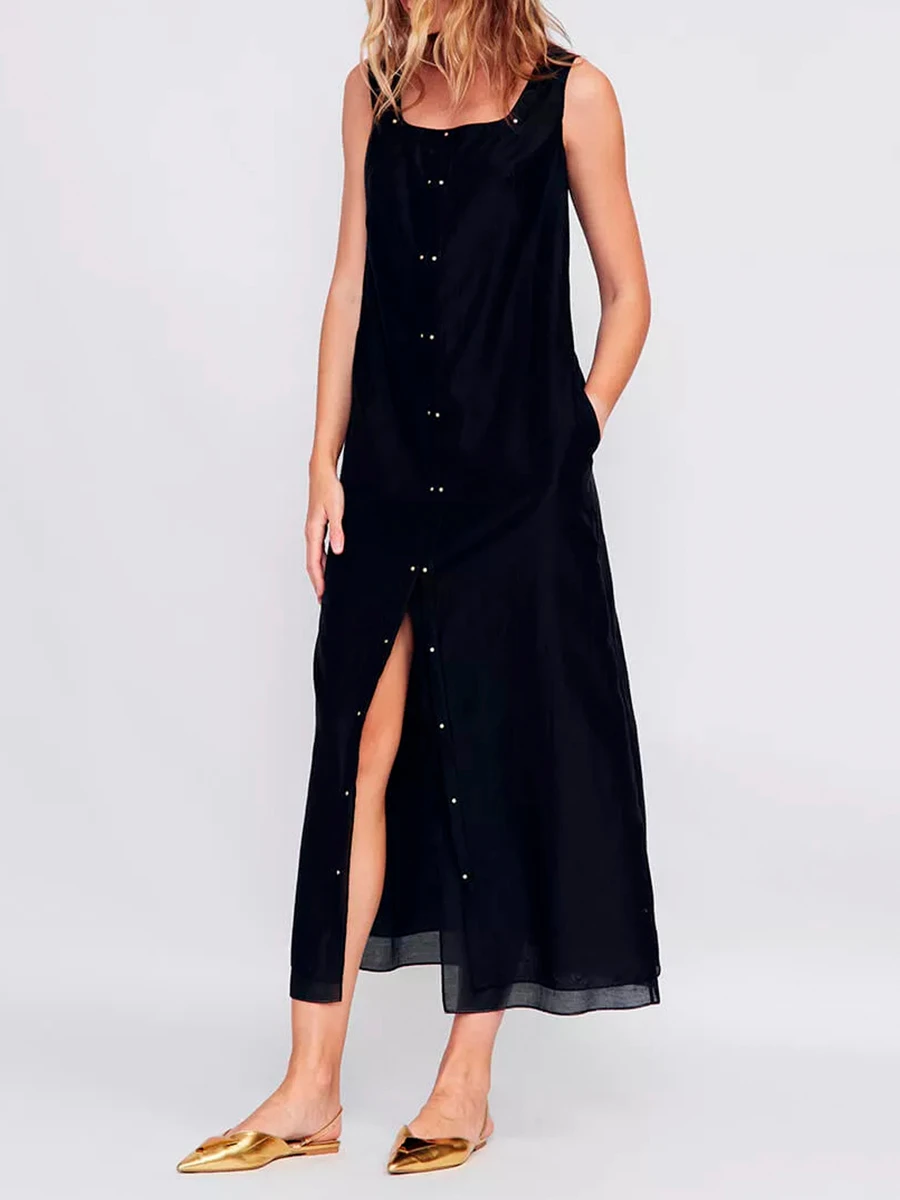 Сарафан из хлопка и тенселя