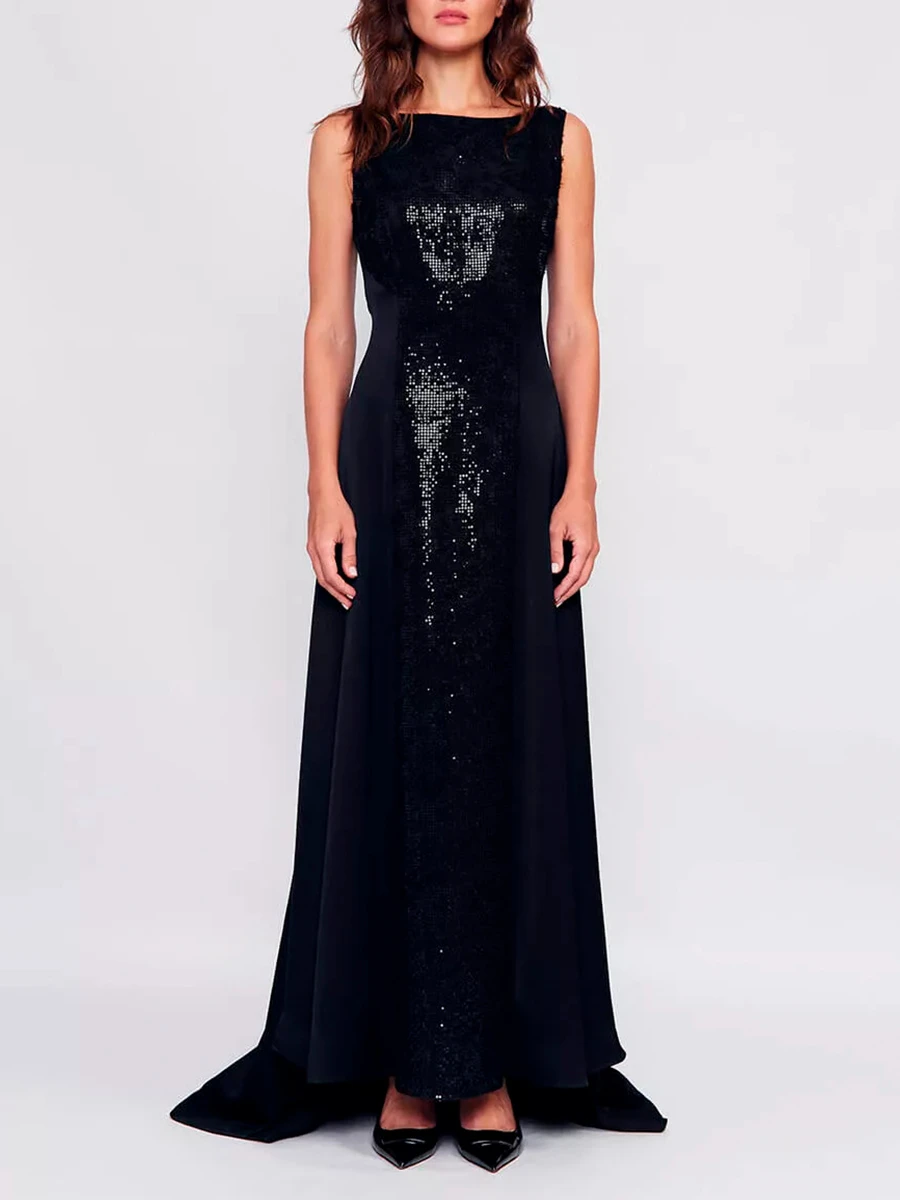 Платье атласное