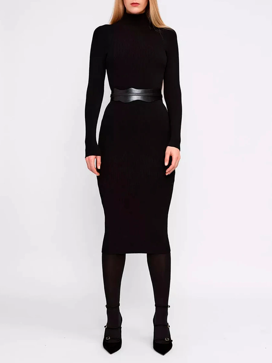 Платье из шелка и вискозы