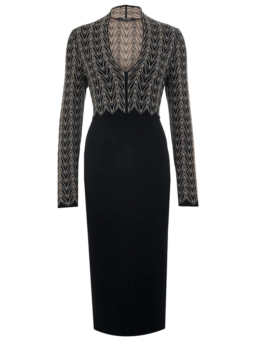 Платье из шелка и вискозы