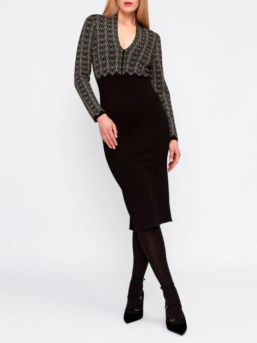 Платье из шелка и вискозы FREE AGE