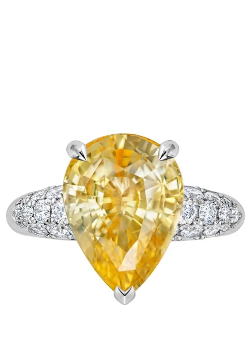 Кольцо с желтым сапфиром и бриллиантами CHAMOVSKIKH JEWELLERY HOUSE