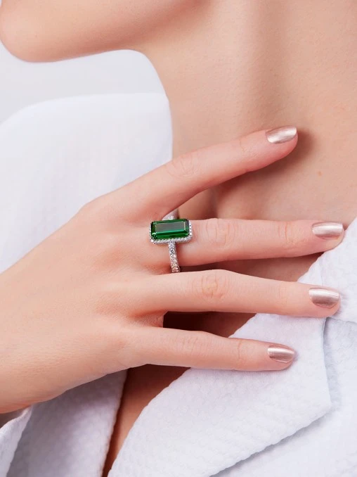 Кольцо с турмалином верделитом и бриллиантами CHAMOVSKIKH JEWELLERY HOUSE