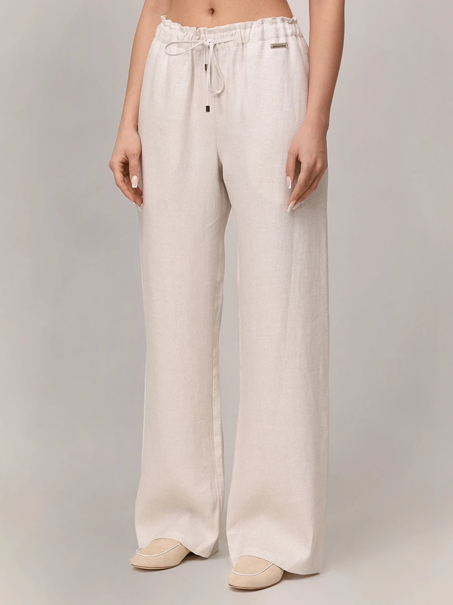 Брюки льняные