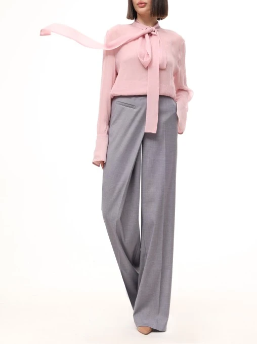 Блуза из вискозы с завязками KAPSULA