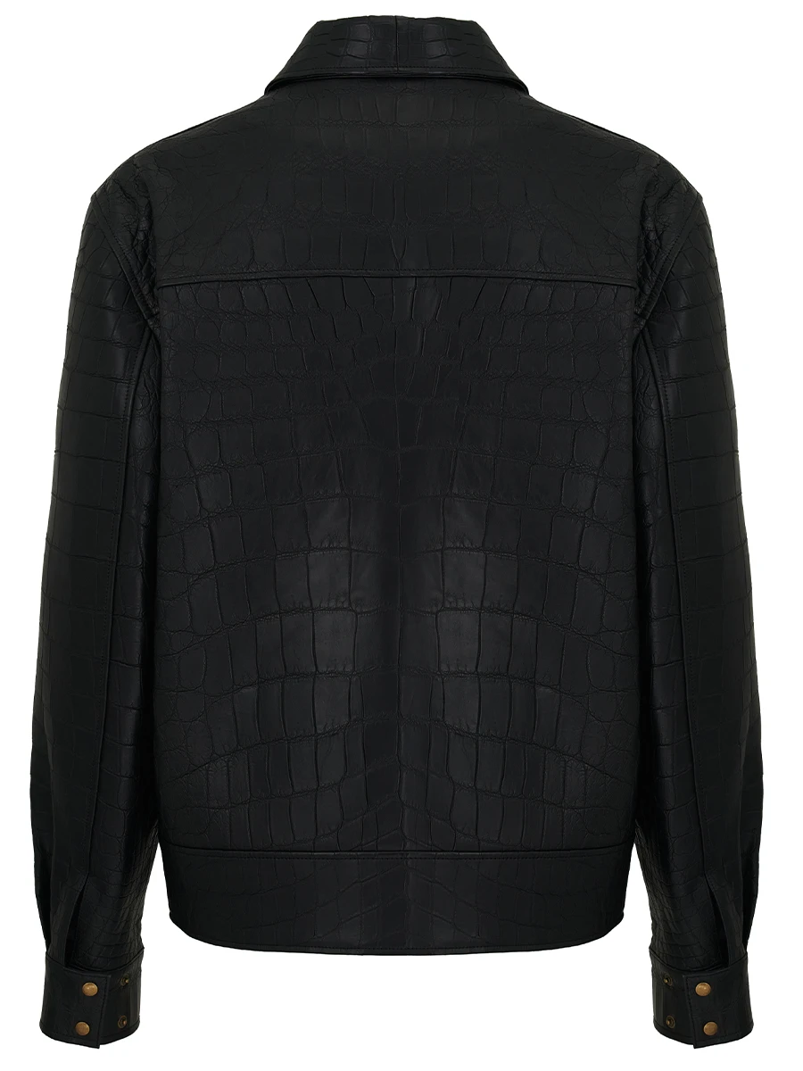 Бомбер из кожи крокодила