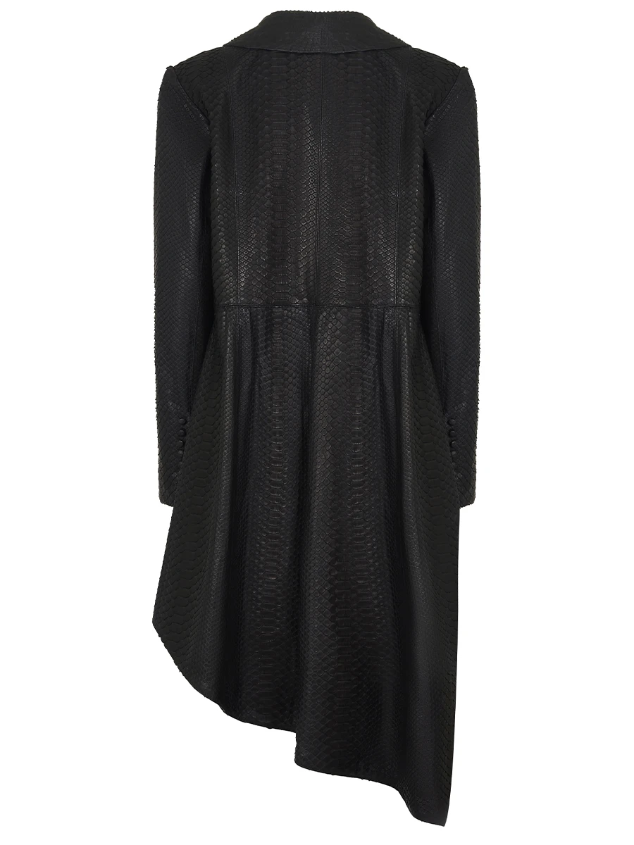 Куртка-фрак из кожи питона