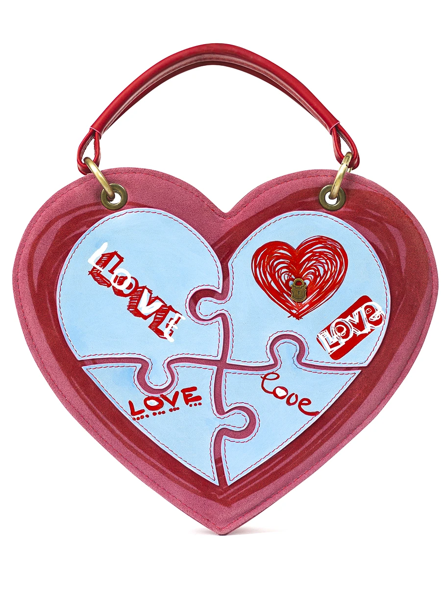 Сумка кожаная "Счастливые Амуры"