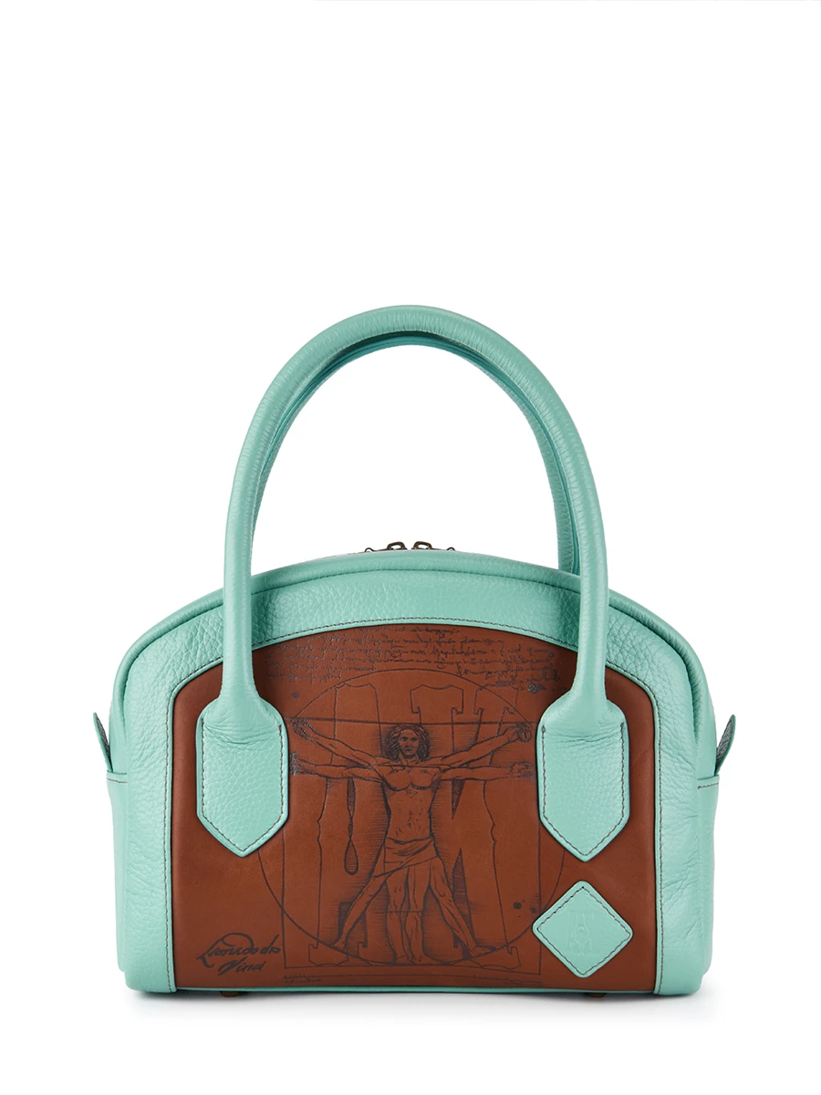 Сумка Мадлен кожаная "Витрувианский человек"