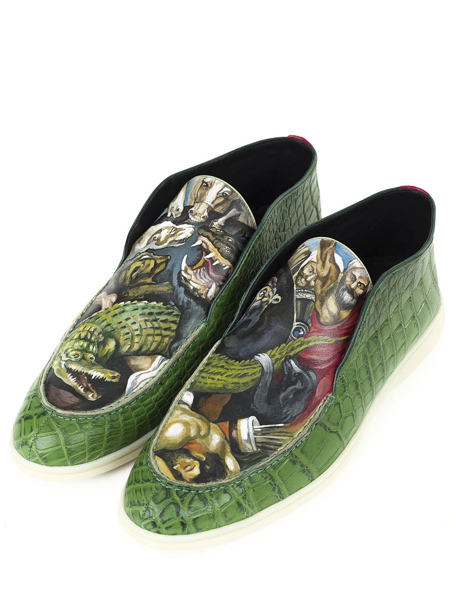 Ботинки из кожи крокодила Охота