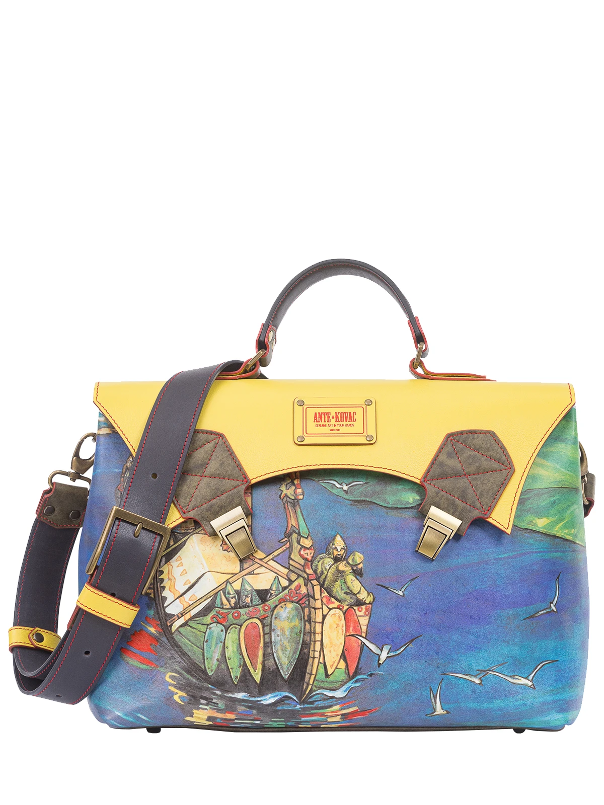 Портфель кожаный "Заморские гости"