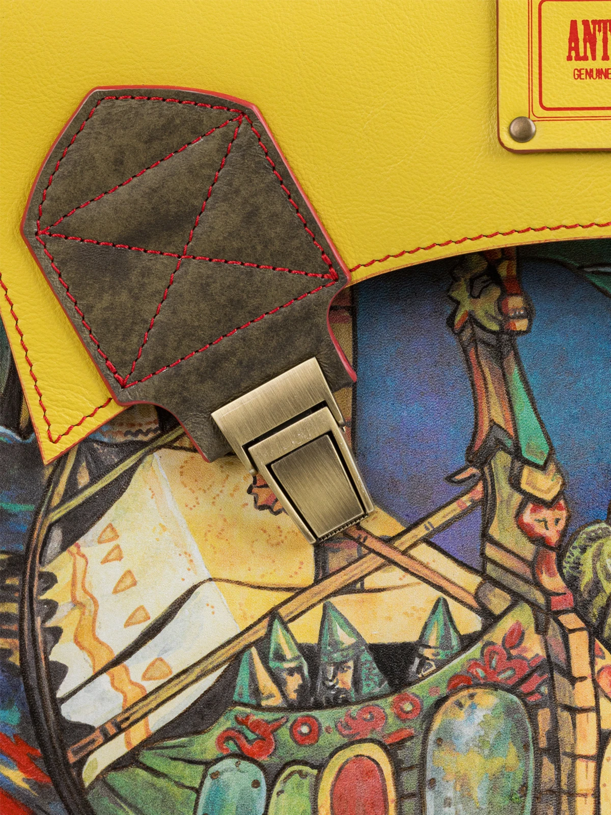 Портфель кожаный "Заморские гости"