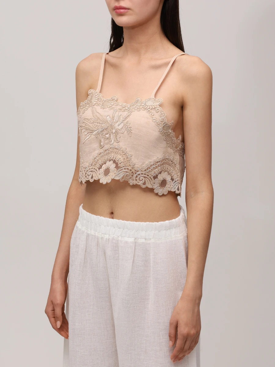 Кроп-топ с кружевом