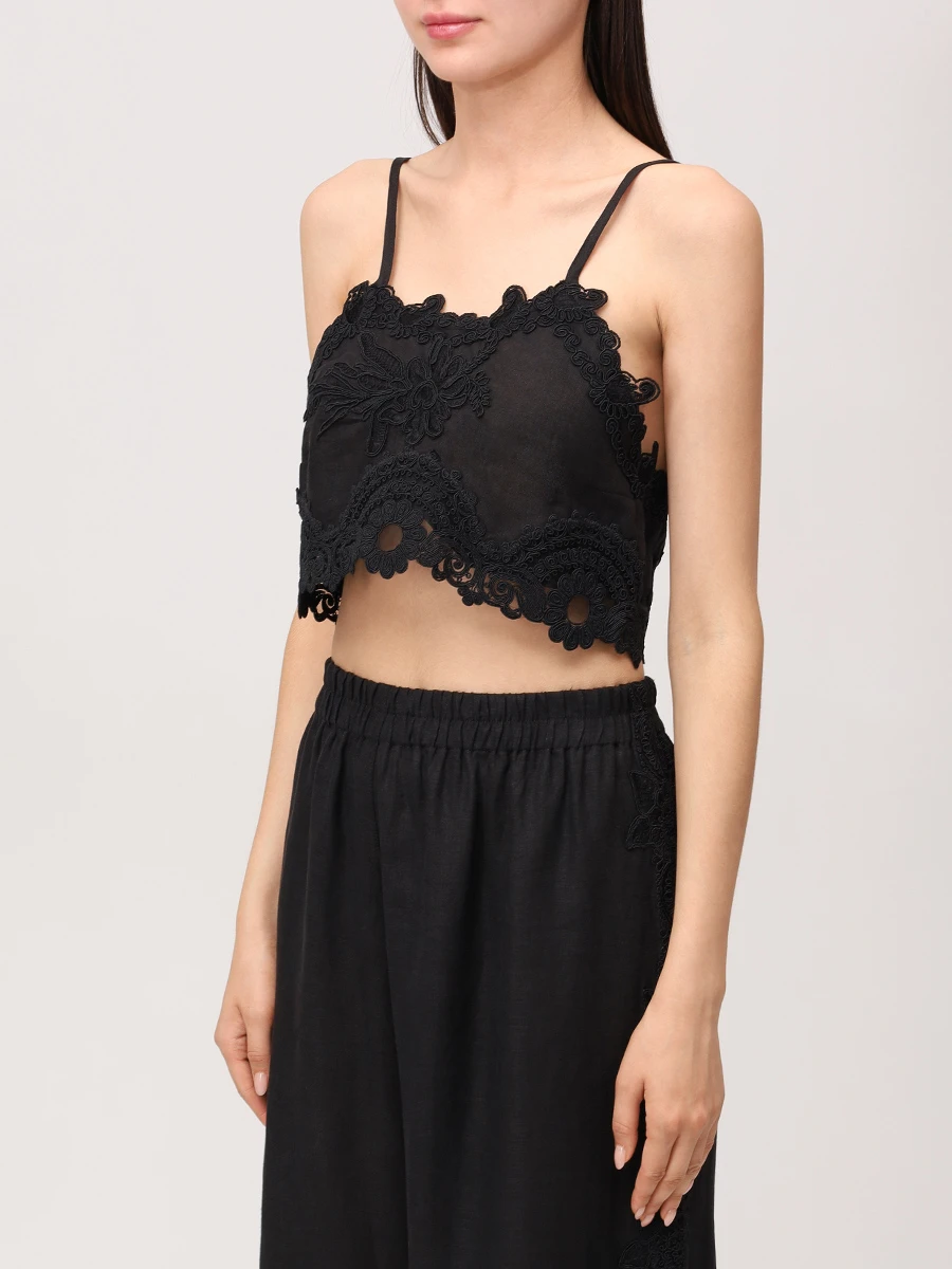 Кроп-топ с кружевом