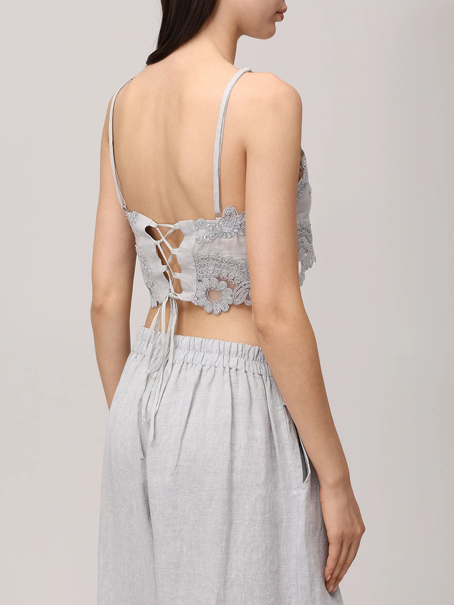 Кроп-топ с кружевом