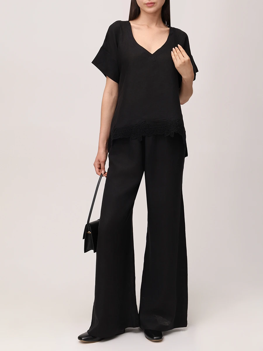 Блуза изо льна и района