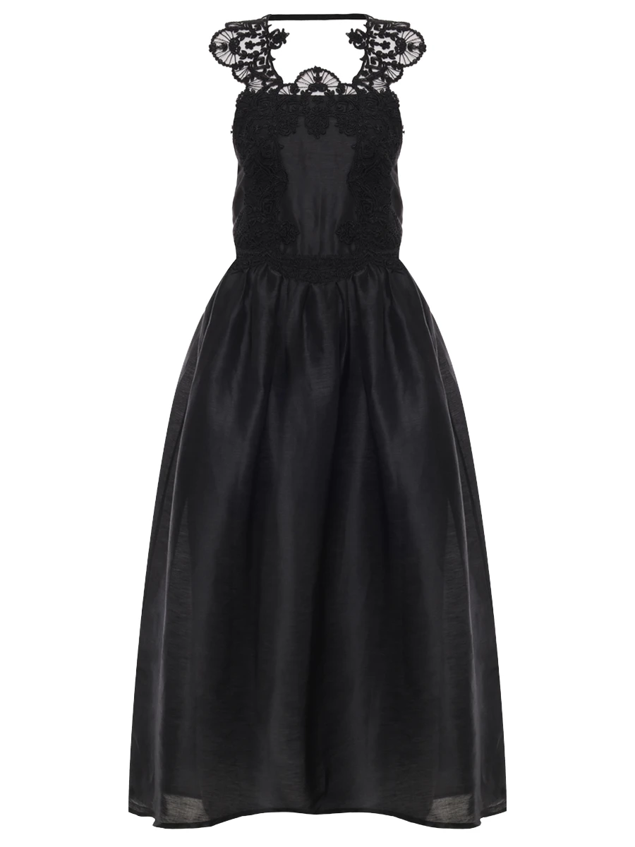 Платье изо льна и шелка