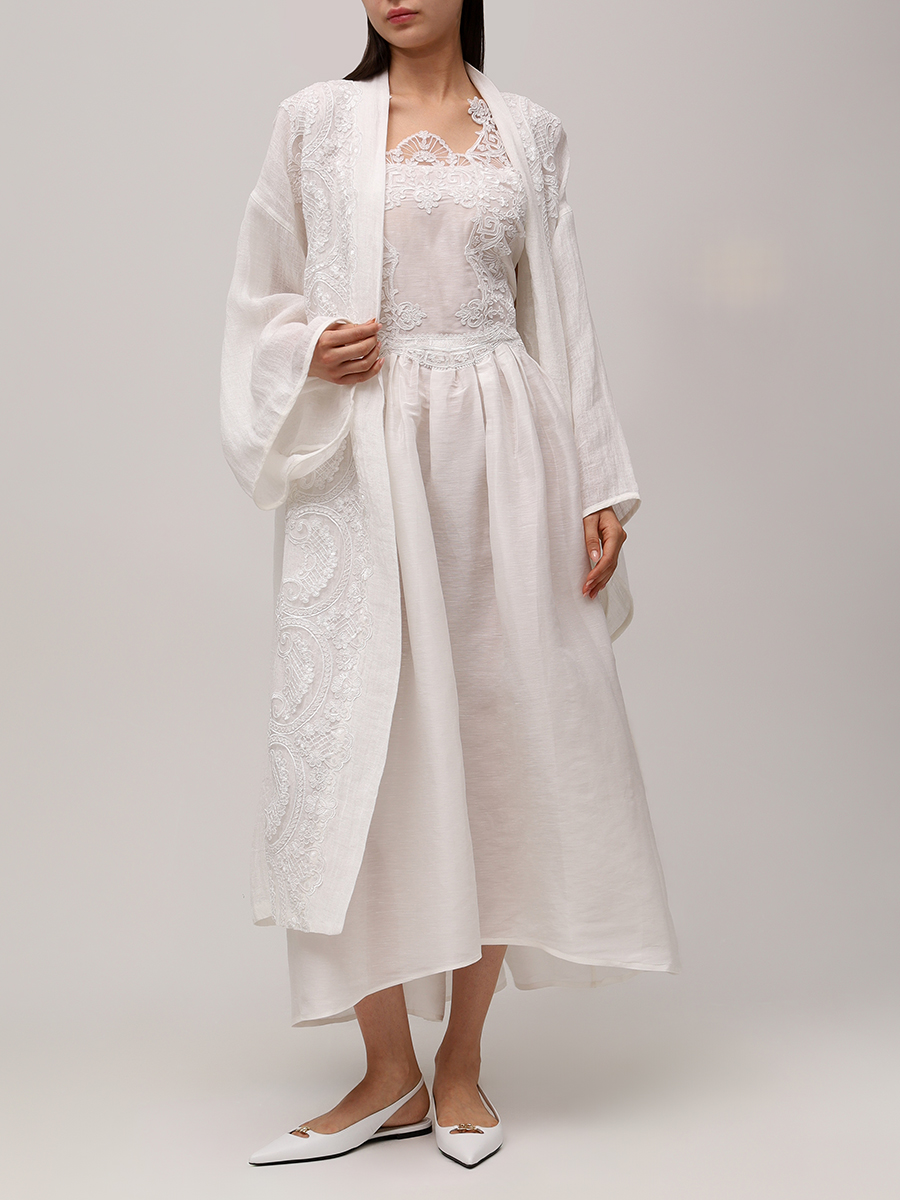 Платье изо льна и шелка