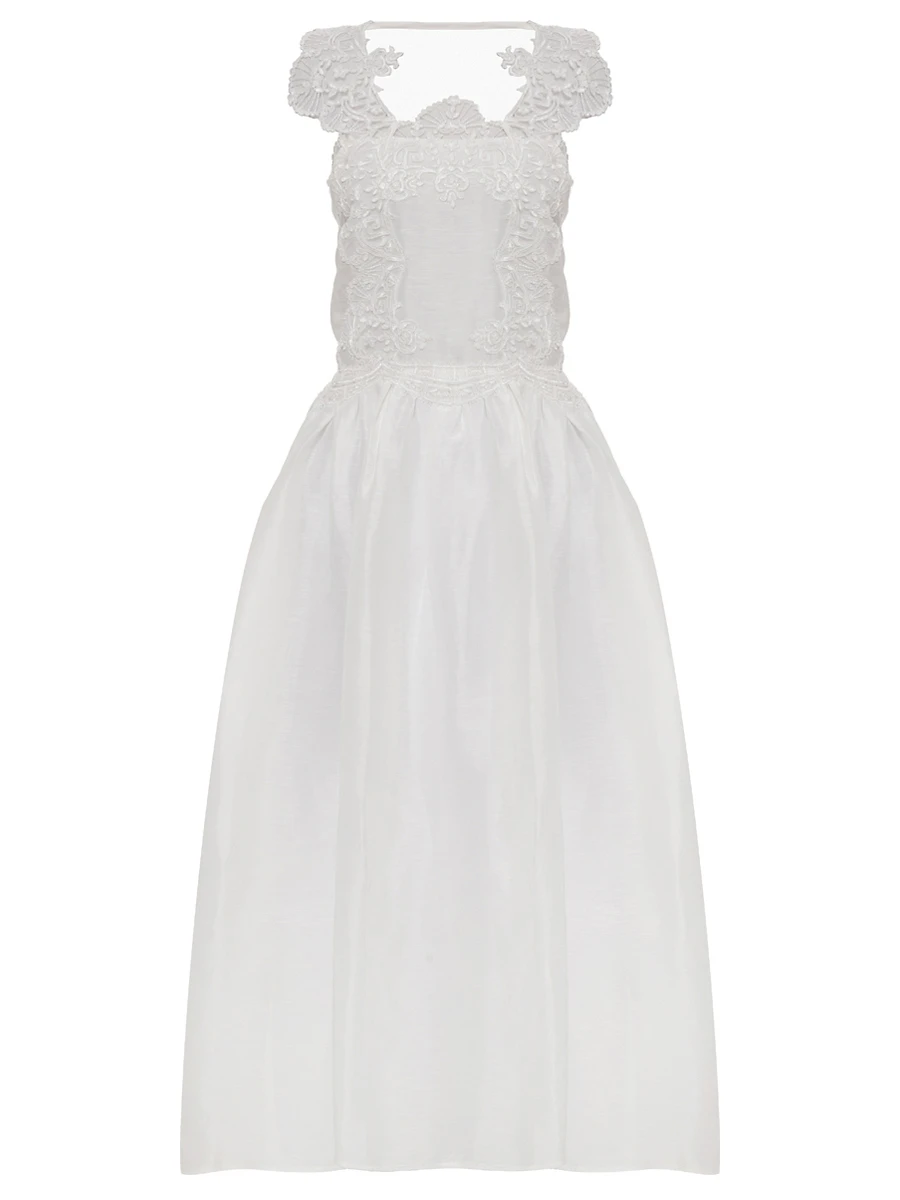 Платье изо льна и шелка