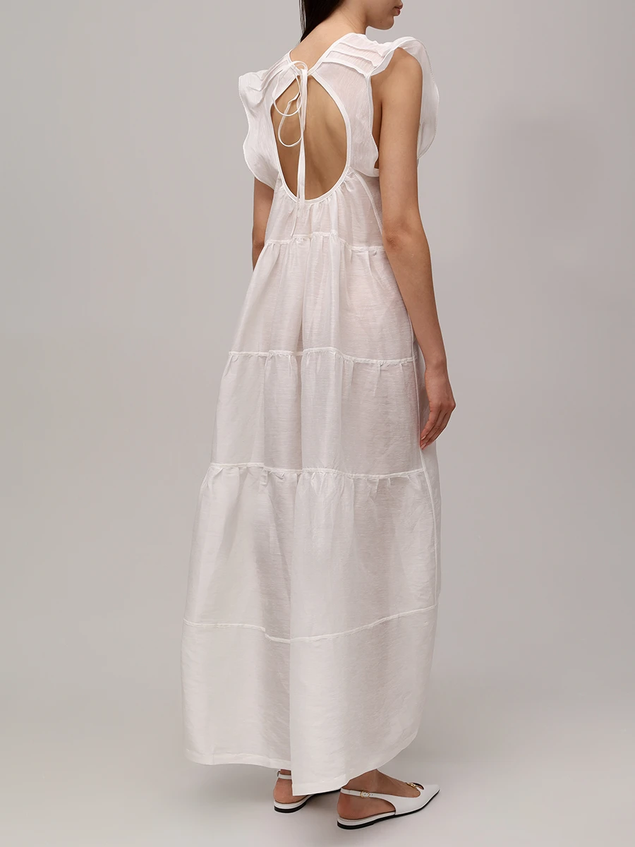 Платье изо льна и шелка