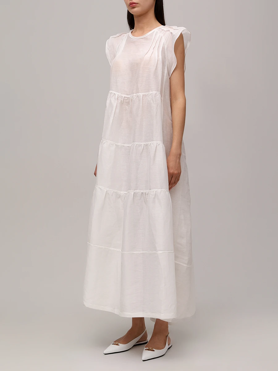 Платье изо льна и шелка