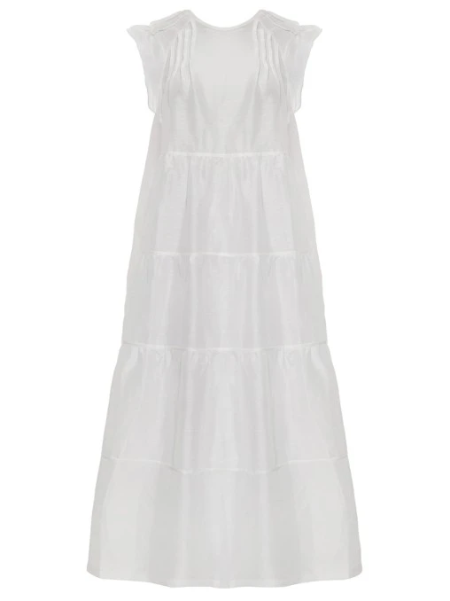 Платье изо льна и шелка MAURIZIO