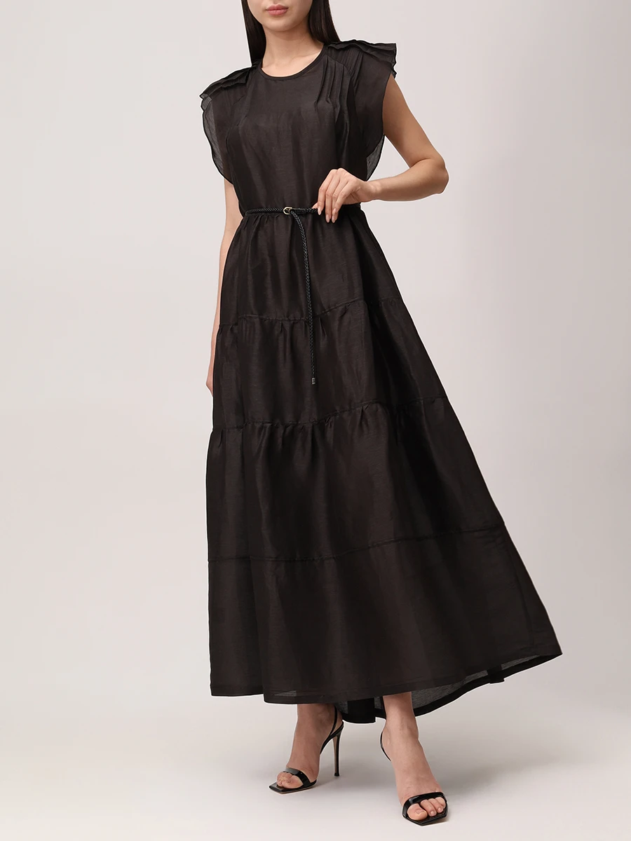 Платье изо льна и шелка