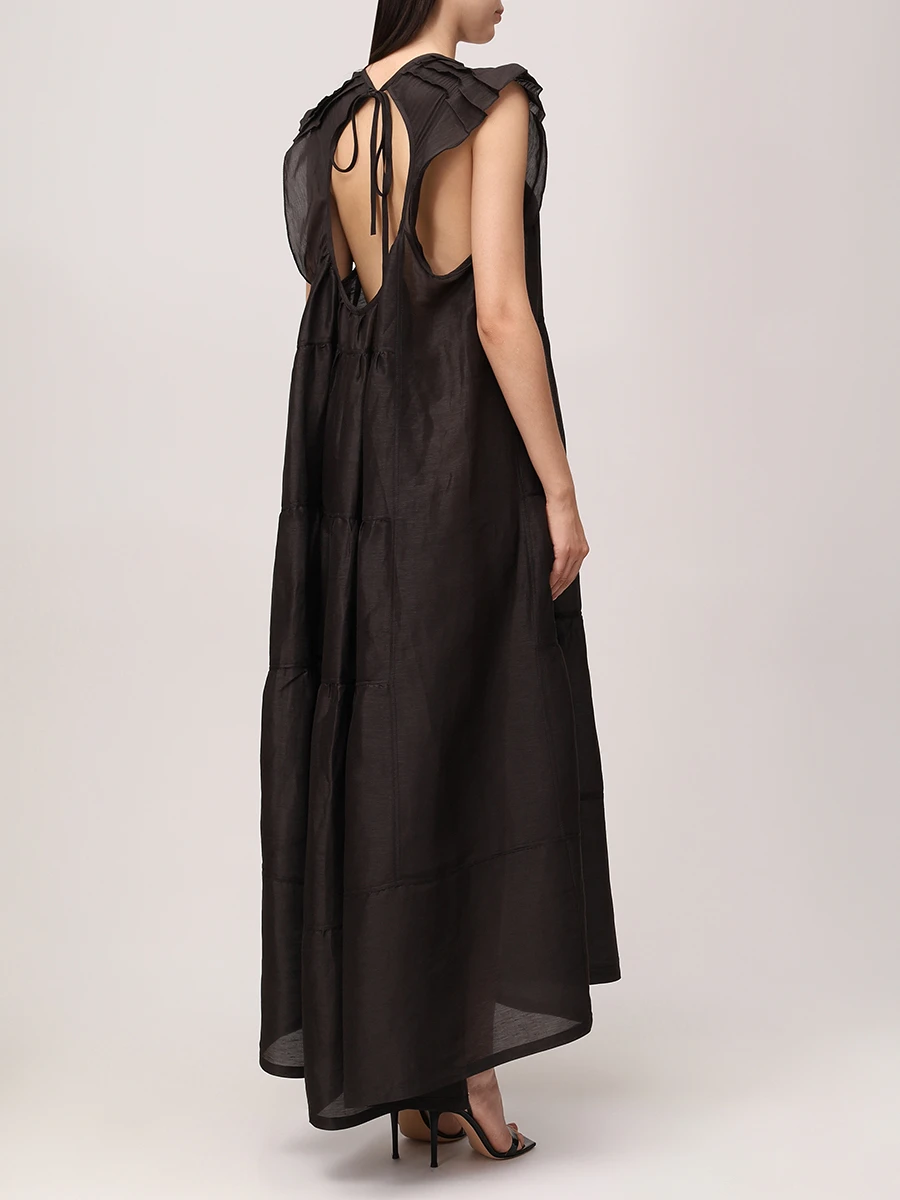 Платье изо льна и шелка