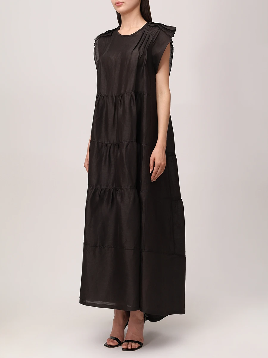 Платье изо льна и шелка