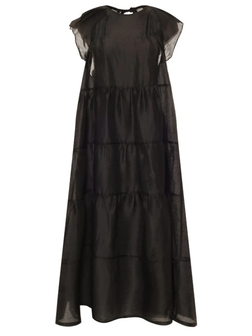 Платье изо льна и шелка MAURIZIO