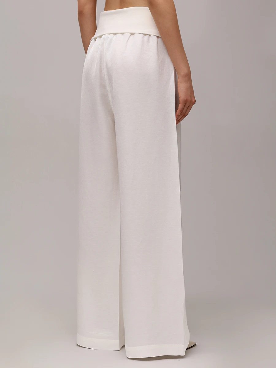 Брюки из вискозы и льна