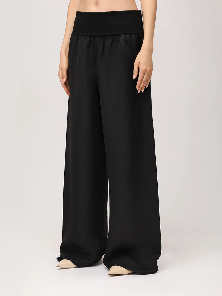 Брюки из вискозы и льна